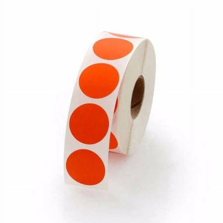 Orange Circle Stickers and Labels