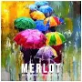 WINE BOTTLE LABELS Pack of 30 MERLOT RAINY DAY Design Self-Adhesive Easy Peel