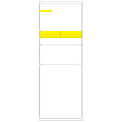 6-Up Vertical EZ Peel Blank Prescription Labels with 1" Core - 3.