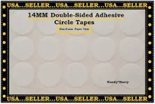 14MM Double Sided Circle Adhesive Tape Paper Thin (100) Circle Adhesive Seals Double Sided Adhesive Tape Throw Away UR Glue DIY Jewelry