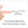 Clear Return Address Labels Custom Printed Matte Frosted Clear Transparent Stickers
