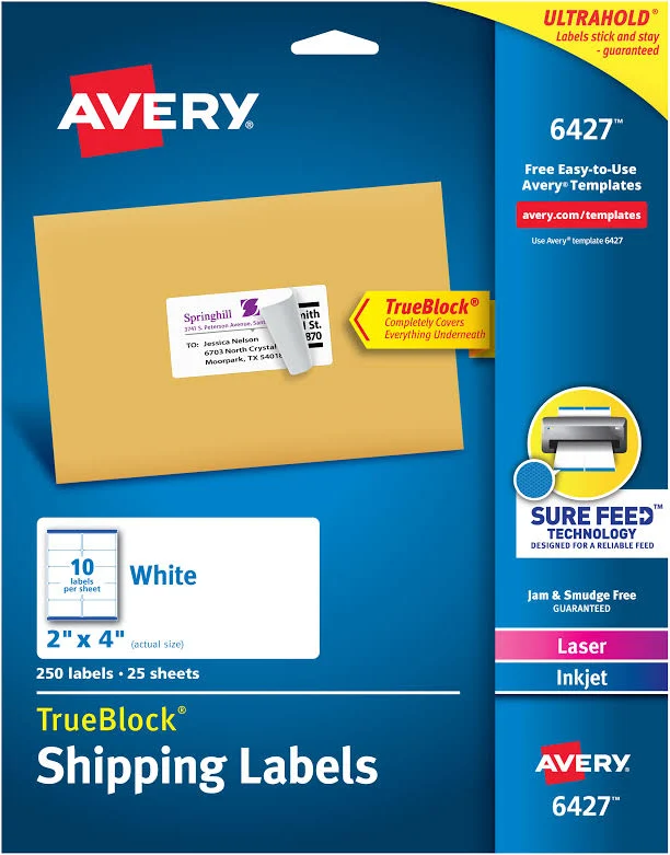 Avery Sure Feed Shipping Labels