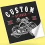 200 qty Custom Design Stickers - Fast Printing