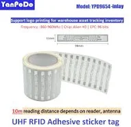 10PCS Sample Long Range 1-12M RFID UHF Tags Wet Inlay Adhesive Sticker EPC Gen2