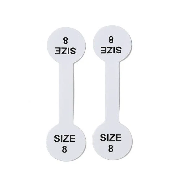 Cobeads Folding Paper Ring Size Sticker Size 8 Adhesive Ring Size Label Tag