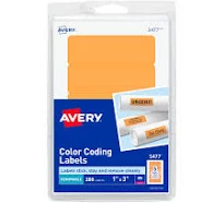 Avery Printable Self-Adhesive Removable Color-Coding Labels 1 x 3 05477