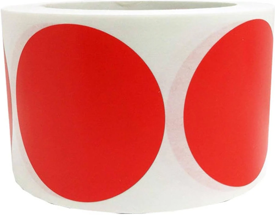 Red Stickers 3" Round QTY 500 | Wholesale Labels | InStockLabels
