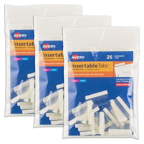 Avery Self-Adhesive Index Tabs, 1…