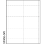 4" x 3" Blank Stick-On Paper Name Tag Labels, Laser Printer