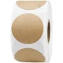 Brown Kraft Circle Dot Stickers