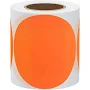 Hybsk Fluorescent Orange 3 inch Round Color Coding Dots Stickers Adhesive Label 200 per