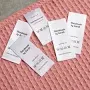 Satin Care Labels with your logo - 100 pcs