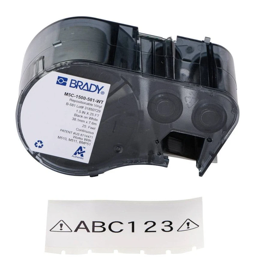 Brady Repositionable Multi-Purpose Vinyl Labels
