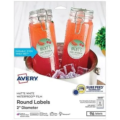 Avery Waterproof Round Labels