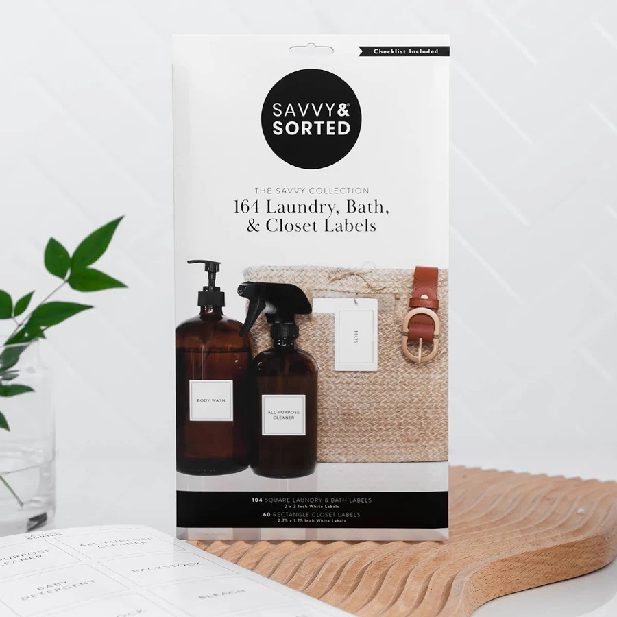Savvy & Sorted Bathroom Laundry Labels