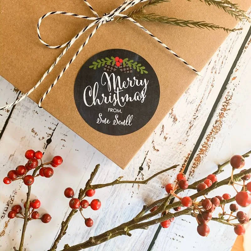 Custom Christmas Gift Stickers, Holiday Labels