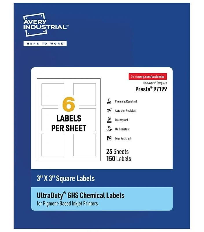 Avery UltraDuty GHS Labels
