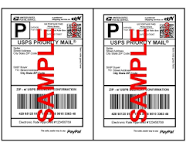 Self Adhesive Mailing Shipping Labels 8.5 x 5.5 USA Half Sheet