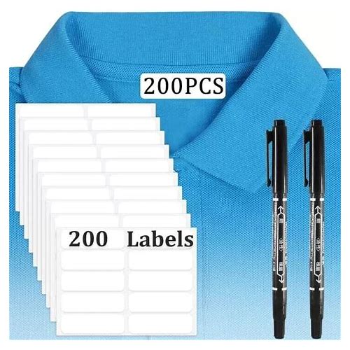 200 Pcs No-Iron Fabric Labels, W…