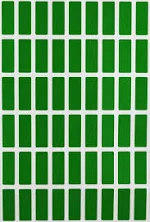 Royal Green Blank Self Adhesive Labels (25mm x 10mm) Rectangular Green Sticker 1