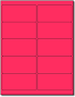 Fluorescent Pink 2" x 4" Labels