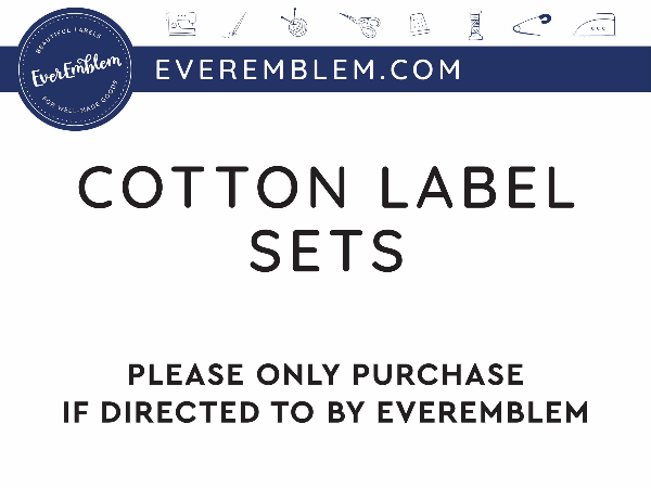 Set of Cotton Labels - Only purchase if directed to by EverEmblem