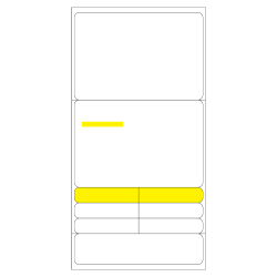 9-Up Vertical EZ Peel Blank Prescription Labels with 1" Core - 3.