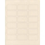 ELEVATE PACKAGING 2.375 x 1.25 in. Compostable Rectangle Labels, Blank Layflat Sheets, Sugarcane, 25PK, LC1602