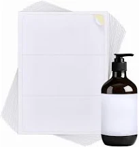 Ph 60pcs Rectangle Wine Bottle Labels Printable Waterproof Wine Bottles Stickers Glass Jar Metal Tin Labels Adhesive Blank Label for Lazer Printer