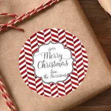 Custom Self Adhesive Classic Vintage Merry Xmas Santa Name Labels The Holiday Aisle