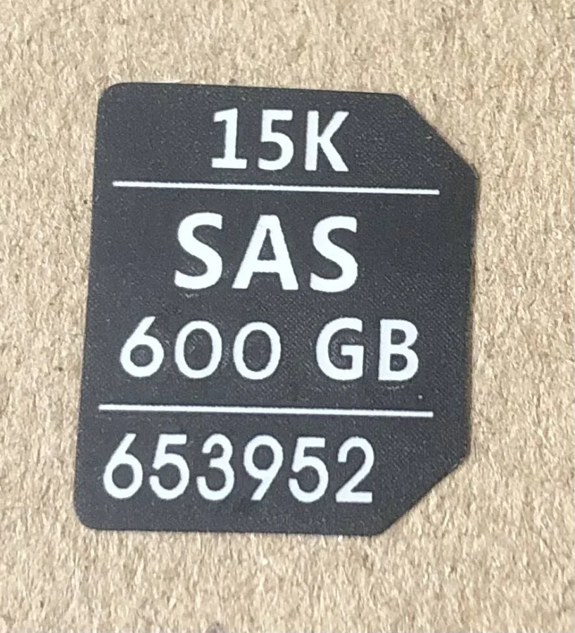 30pcs 651314-001 3.5" Tray Caddy Adhesive Stickers Labels 15k 600gb