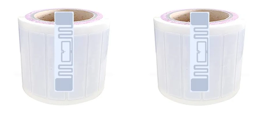 Passive UHF 860~960Mhz White 73*20mm Rectangular KM4Q RFID Tag Label Art Paper Sticker|100Pcs