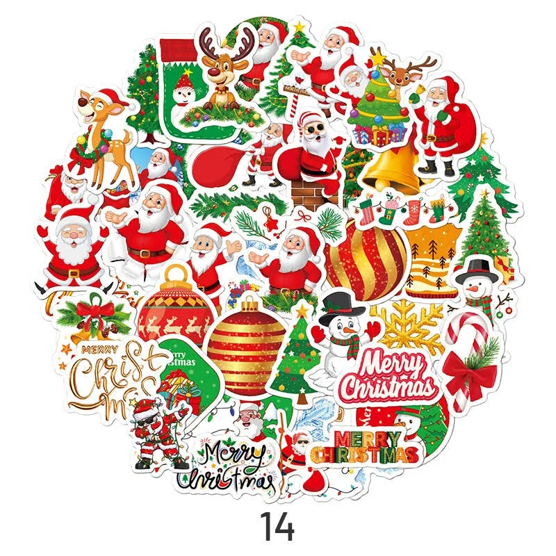 Christmas Holographic Hot Stamping Vinyl Stickers