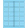 1 3/4 x 1/2" Fluorescent Pastel Blue Rectangle Laser Labels