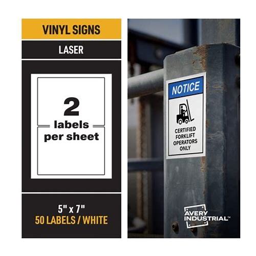 White Adhesive Vinyl Labels, 50C…