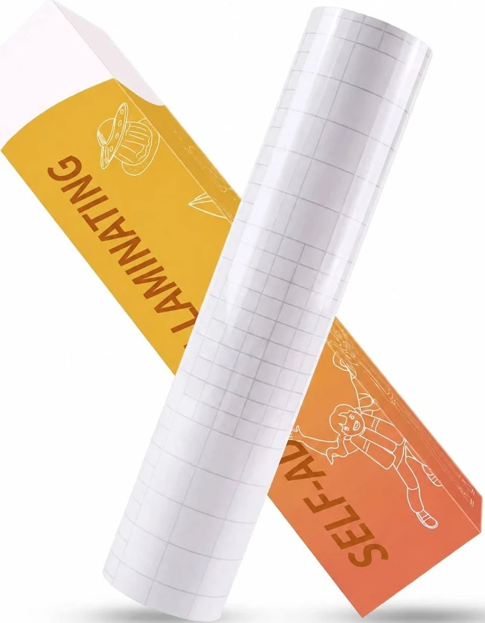 LAIFUCAM Clear Self Adhesive Laminating Vinyl Roll 12 x30FT Non Thermal Laminating Film No Machine Needed Clear Vinyl Laminate for Stickers