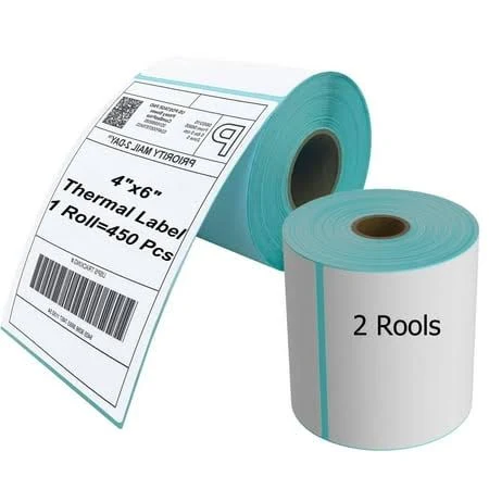 Funglam Thermal Labels 4 x 6 Barcode Sticker White Shipping Lables Self-Adhsive