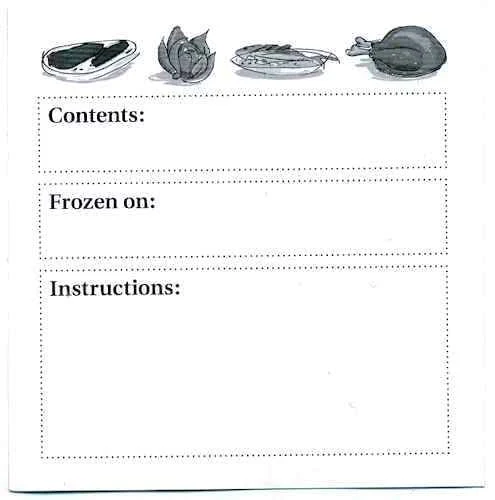 Large Adhesive Freezer Labels