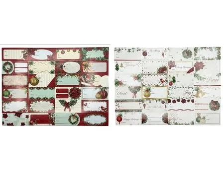 FLOMO Christmas Holiday Present Self-Stick Tag Stickers