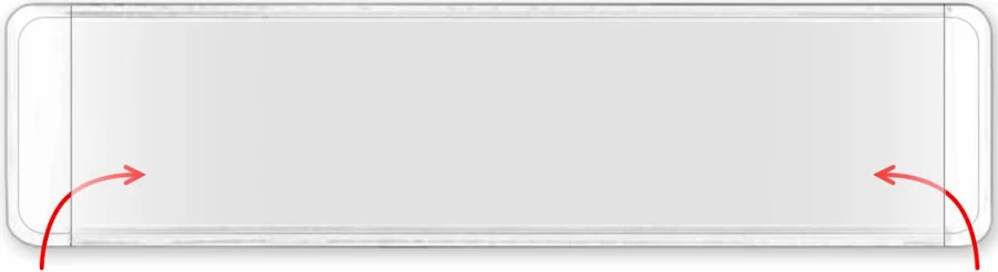 Peel & Stick 1" x 4" Shelf Tag/Label Holders - Open Both Short Sides - (SPCSTB2432SS)