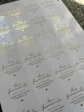 Foiled Wedding Favour Stickers, His Favourite, Her Favourite Labels, Wedding Gifts for Guests, Wedding Favours, Sweet Stickers
