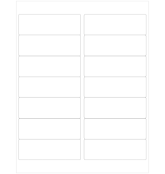 ELEVATE PACKAGING 4 x 1.33 in. Compostable Rectangle Labels, Blank Layflat Sheets, White, 25PK, LC0008