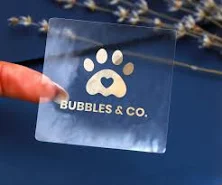 Custom Foiled Logo Labels - Personalized Clear Transparent Stickers