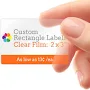 Custom Rectangle 2" x 3" Clear Film Proactive Laminate Label