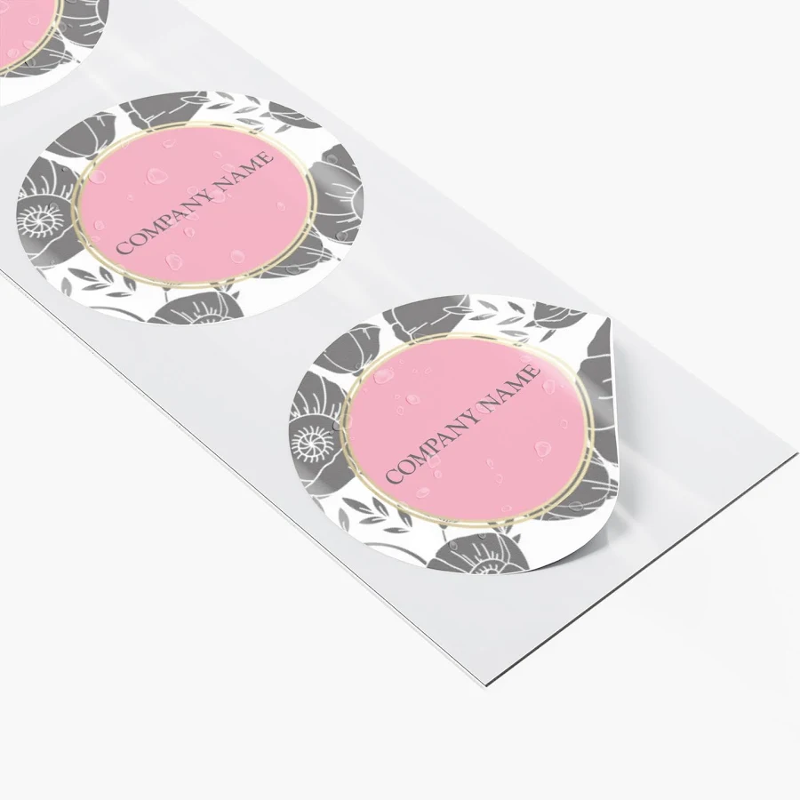 Custom Waterproof Labels | 50 qty | 1" x 1" | VistaPrint | Design: Pink, Nail Salons, Beauty & Spa, Styles & Themes, Industry, Art & Entertainment