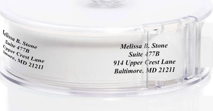 Current Labels 500 Transparent Return Address Labels
