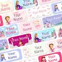 Princess Stick on Clothes Labels, Name Labels, No-Iron No-sew, Waterproof and dishwasher safe lots of designs to choose from