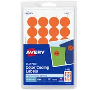Avery Printable Self-Adhesive Removable Color-Coding Labels 05465
