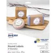 Avery 22817 Printable Round Labels with Sure F