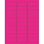 2 5/8 x 1" Fluorescent Pink Rectangle Laser Labels